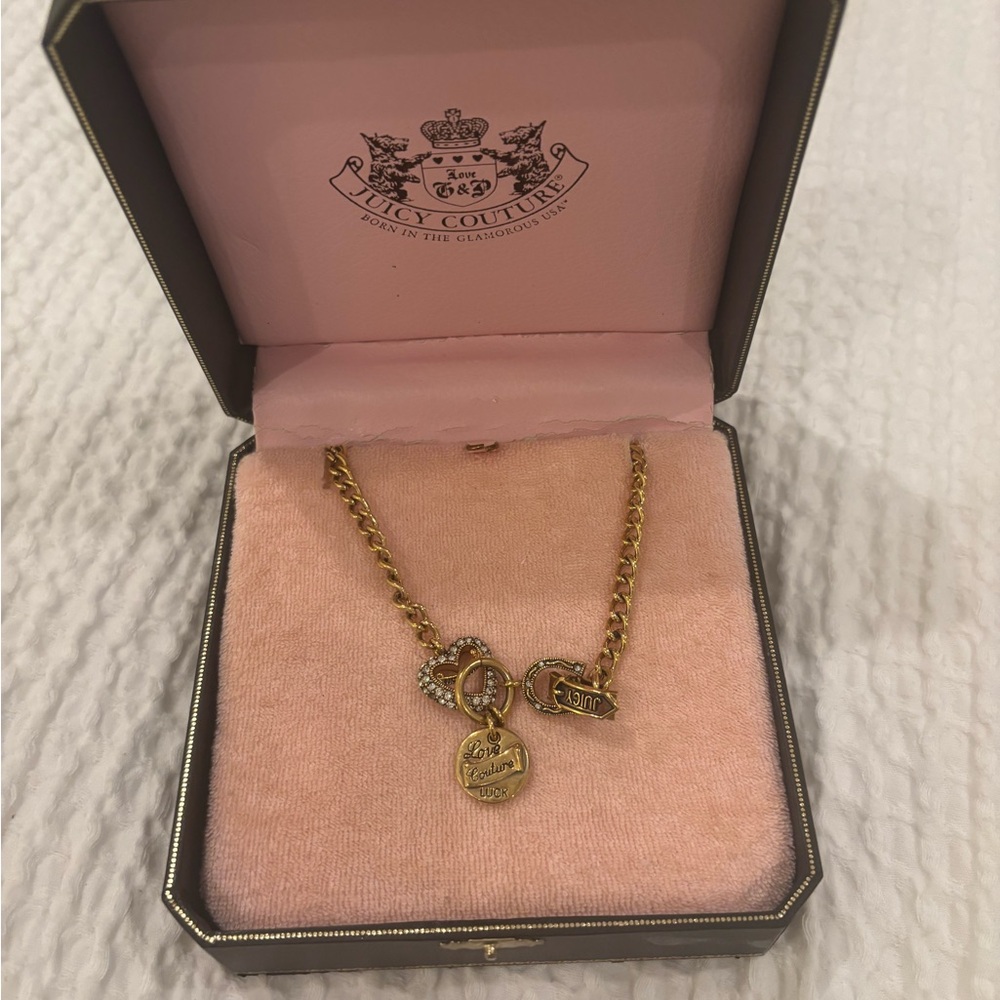 Juicy Couture Gold Necklace with Charms
